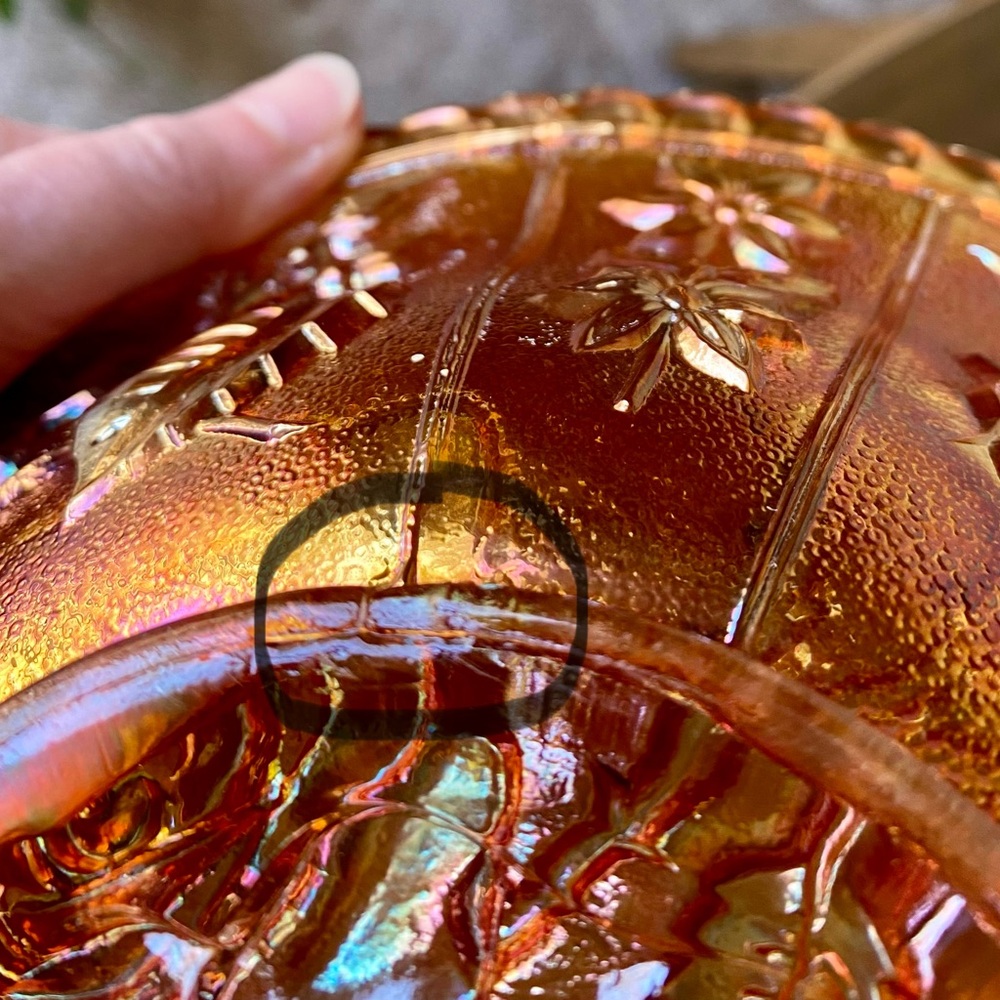 Imperial Carnival Glass Open Rose Bowl - Picture 12 of 12